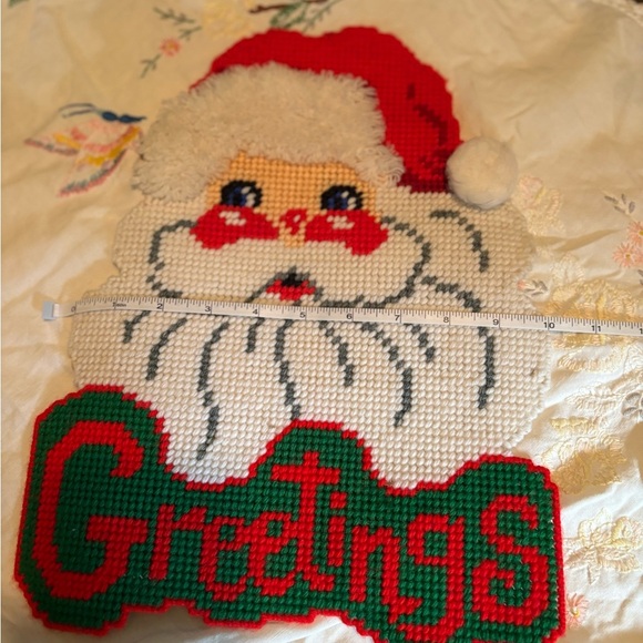 Vintage Festive Santa Cross Stitch Decor - Picture 5 of 5